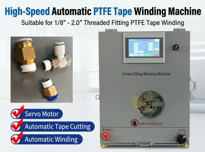 Automatikus PTFE szalagcsomagoló gép 750W, 220V - WPM-1308