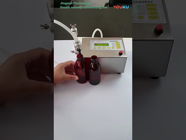 GFK 160 small type electric manual bottle liquid filling machine