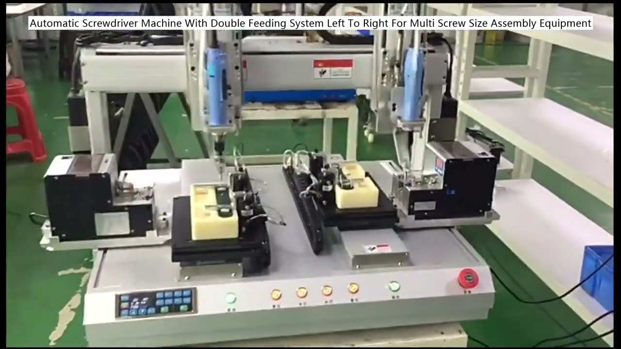 Automatic Screwdriver Machine With Double Feeding System Left To Right For Multi Screw Size Assembly