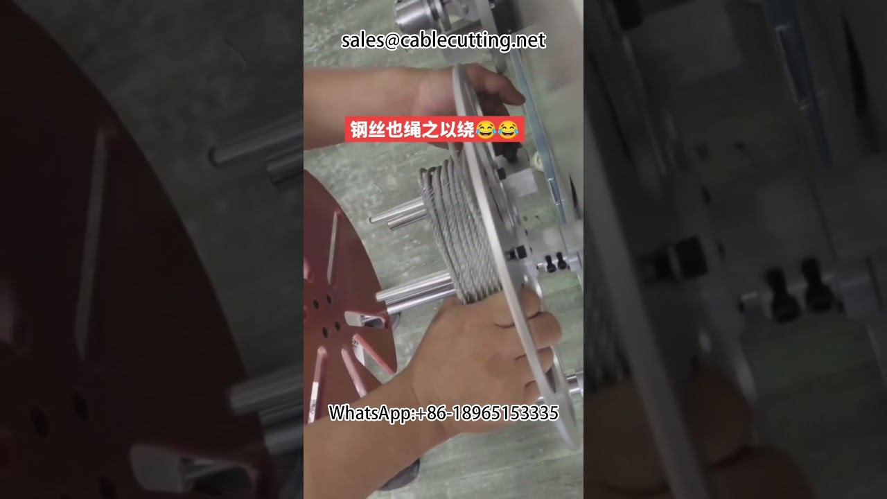 Drótkötél mérőszámláló, sorvágó, tekercselő és kötöző automata gép