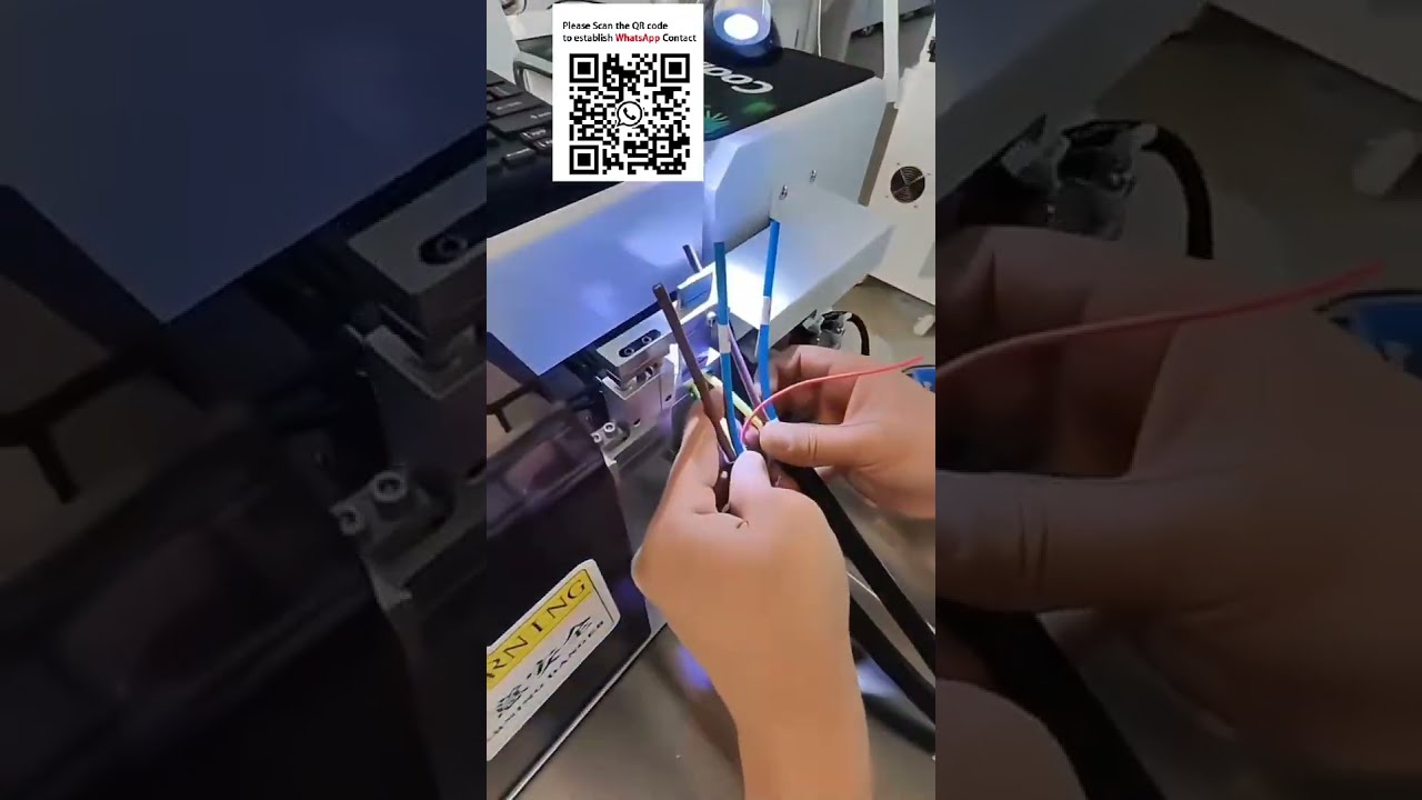 Automatic Heat Shrink Tube Machine Printing, Inserting & Baking for EV Charging Harnesses