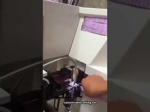 Semi automatic ribbon cable stripping crimping machine, ribbon cable crimping