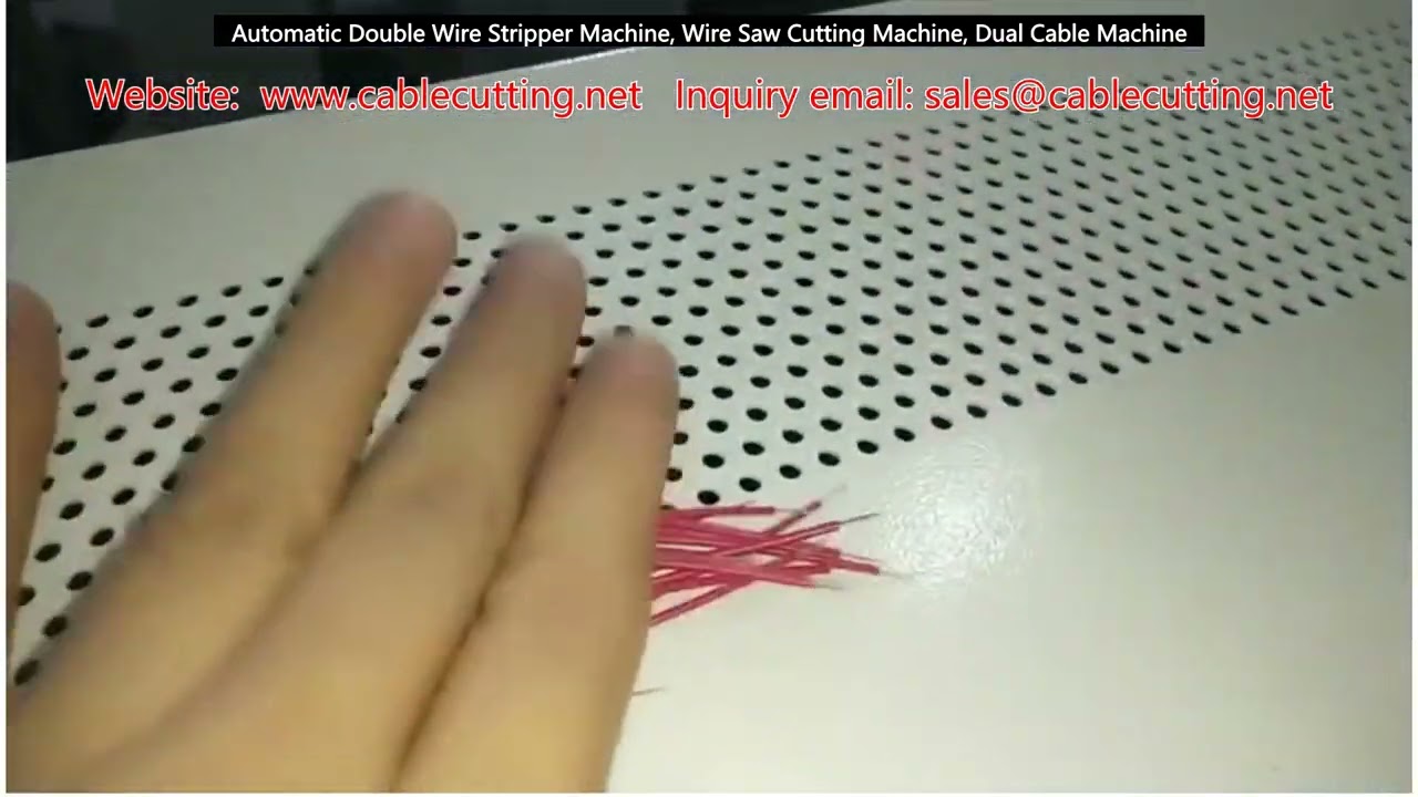 Automatic Double Wire Stripper Machine, Wire Saw Cutting Machine, Dual Cable Machine