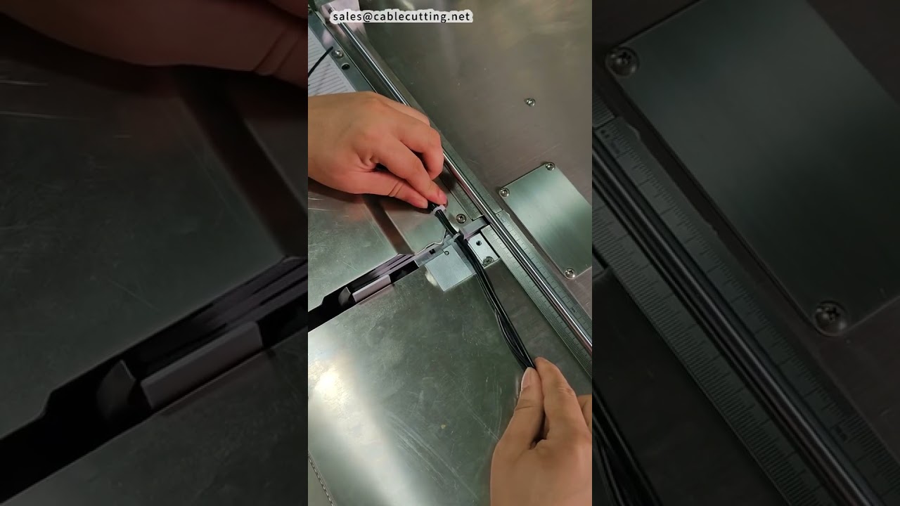 Automatic Nylon Cable Tie Machine Auto Feed, Tighten, Cut, Lock   High Efficiency #factory #machine