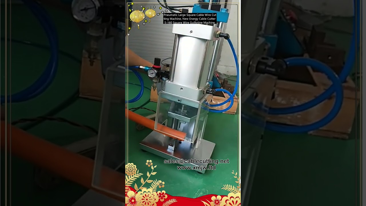 Nagy teljesítményű négyzetes kábelvágó gép | 5-160 mm² guillotine huzalvágó