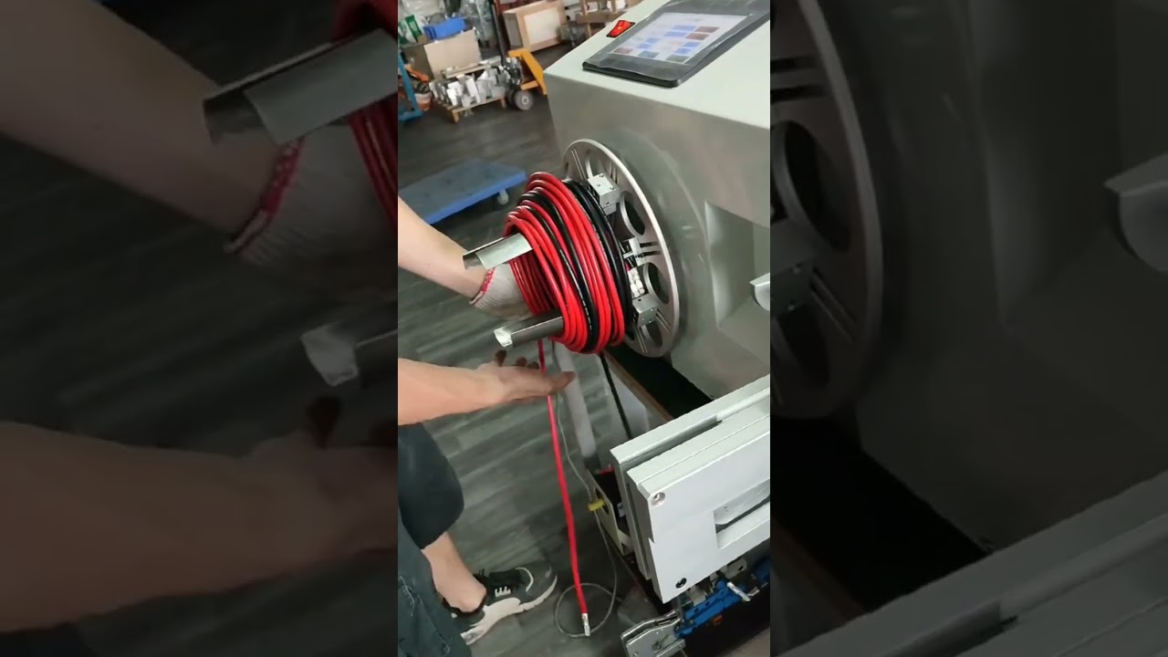 Large Diameter Wire Winding and Tying Machine Operation Demo #factory #machine