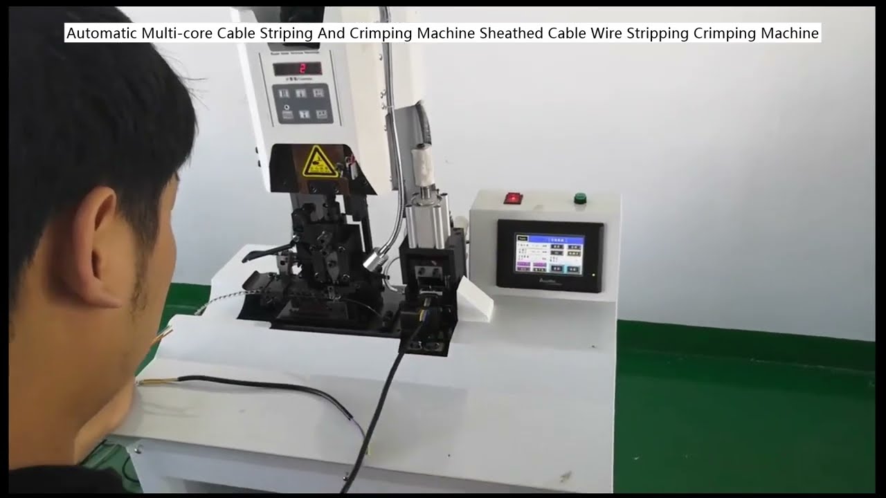 Automatic Multi core Cable Striping And Crimping Machine Sheathed Cable Wire Stripping Crimping Mach