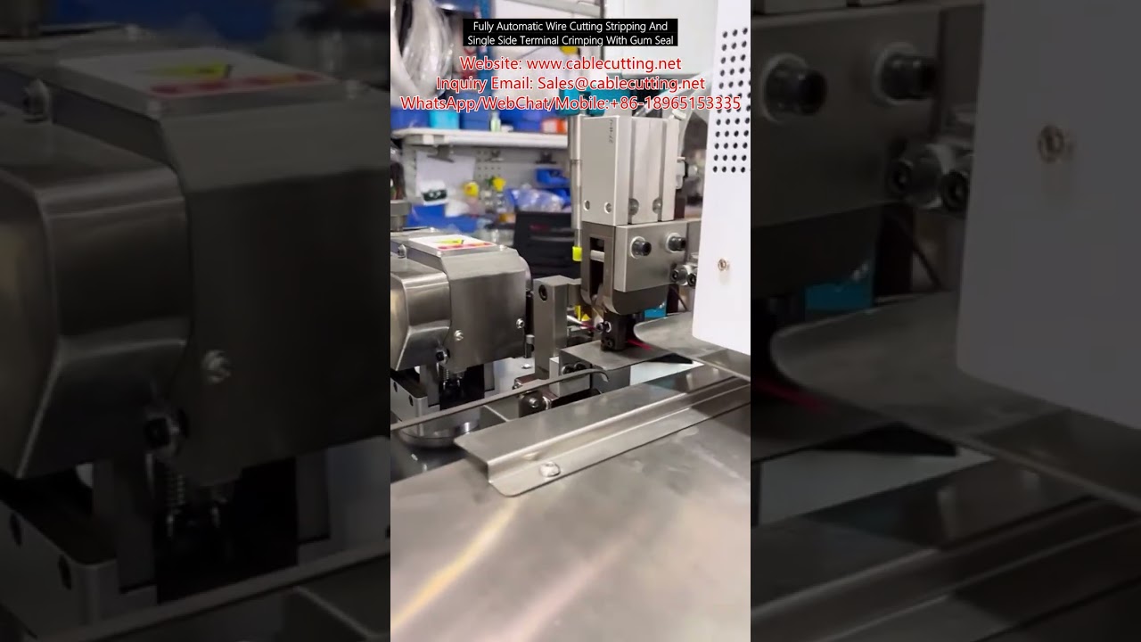 Fully Automatic Wire Cutting Stripping And Single Side Terminal Crimping With Gum Seal