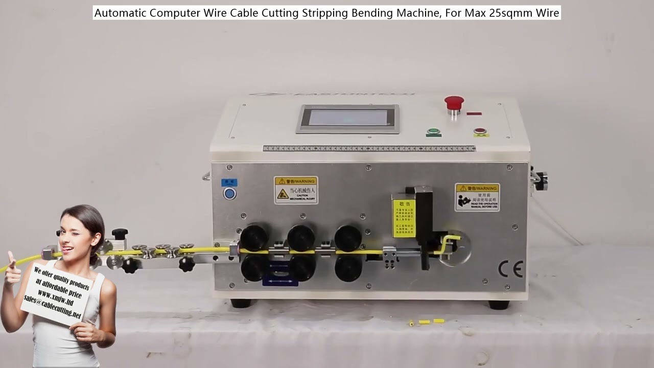 Automatic Computer Wire Cable Cutting Stripping Bending Machine, For Max 25sqmm Wire