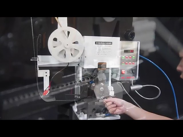 Semi Automatic Silent Terminal Crimping Machine   Wire Stripping & Terminal Crimping Integrated