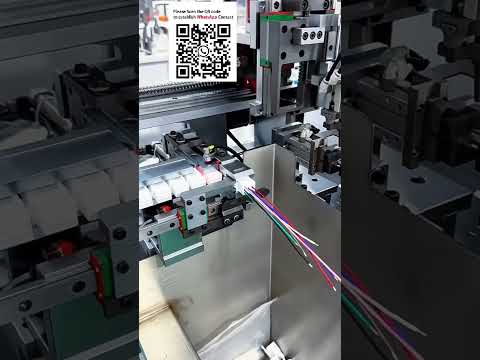 Automatic Single End Wire Processor Cut Variable Lengths, Strip, Tin, Crimp &amp; Insert Housing